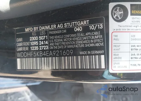 2014 Mercedes-Benz E 350 z USA, uszkodzony, nr VIN WDDHF5KB4EA921609